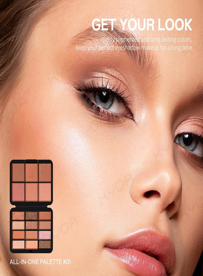 KYDA 18 Colors All In One Makeup Palette, Include Highlighter Bronzer Blush and Eyeshadow, Face Cosmetics Gifts for Women, Contour Palettes Beauty for Festivals, Travel Mini Makeup, Set A - Image 2